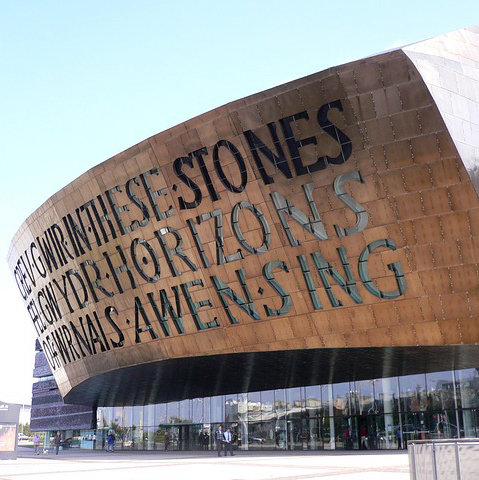Inscription at Cardiff Millennium Centre