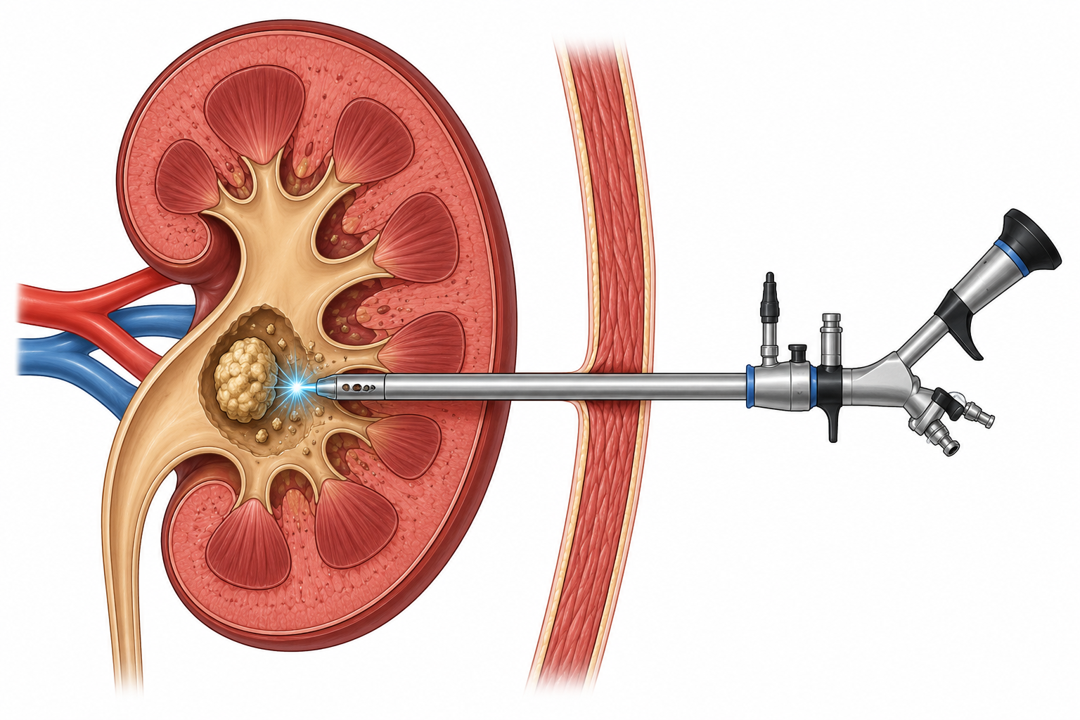 Percutaneous nephrolithotomy (PCNL)