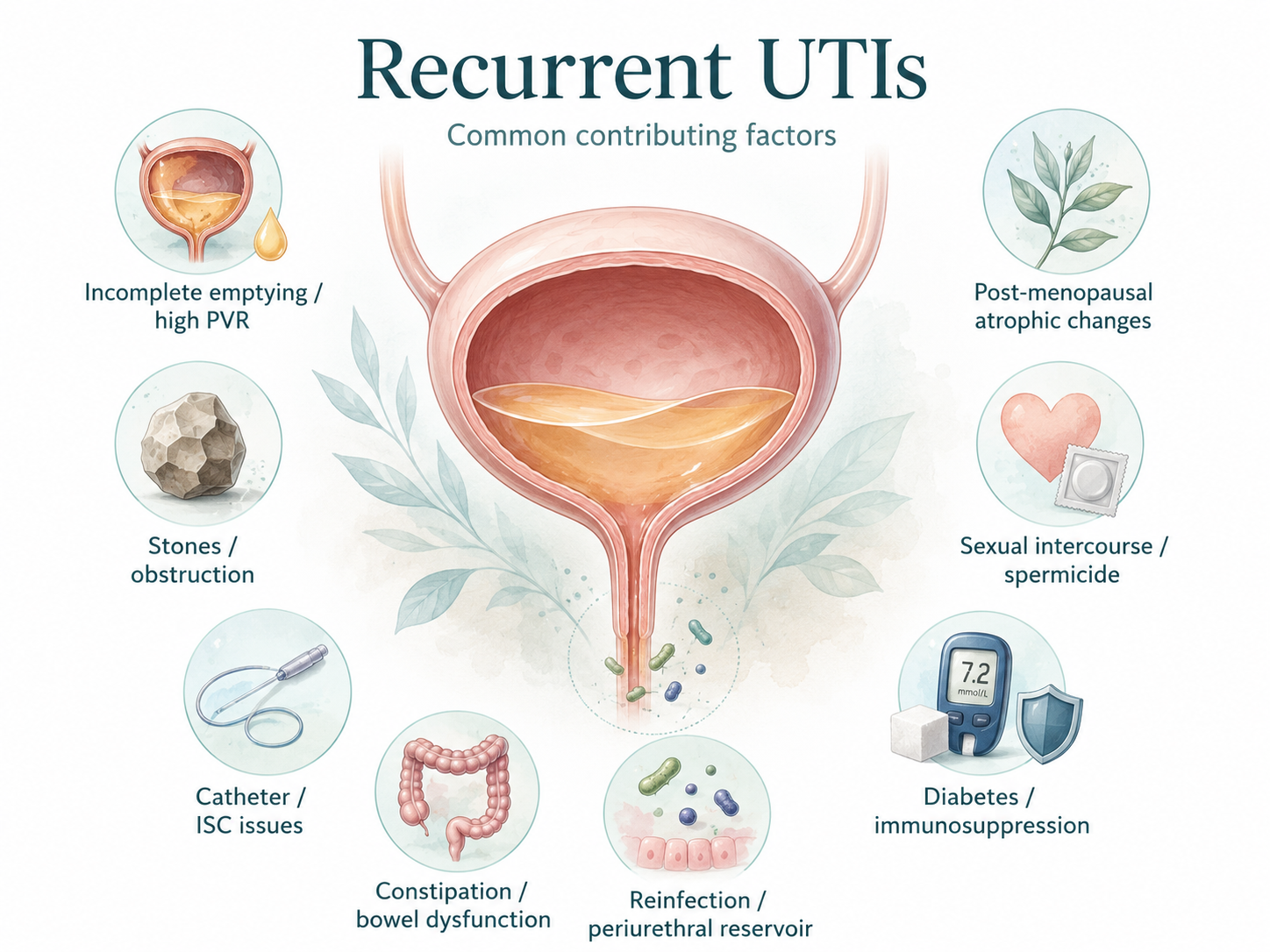Recurrent UTIs common contributing factors